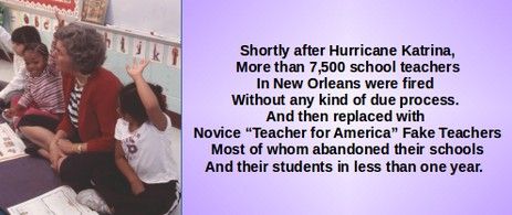 Image result for Research shows that half of the 4,300 New Orleans teachers fired after Hurricane Katrina never taught in Louisiana again